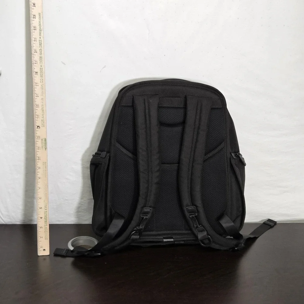 Tumi Backpack Black Alpha Business Compact Laptop Brief Pack Nylon Ballistic Bag